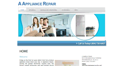 Desktop Screenshot of aappliancerepair.biz